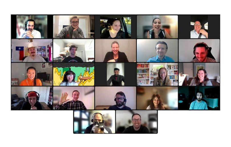 Engagency team video call