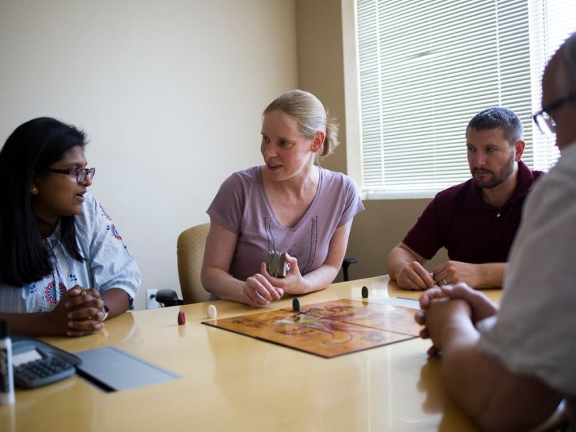 Corina Playing a Game