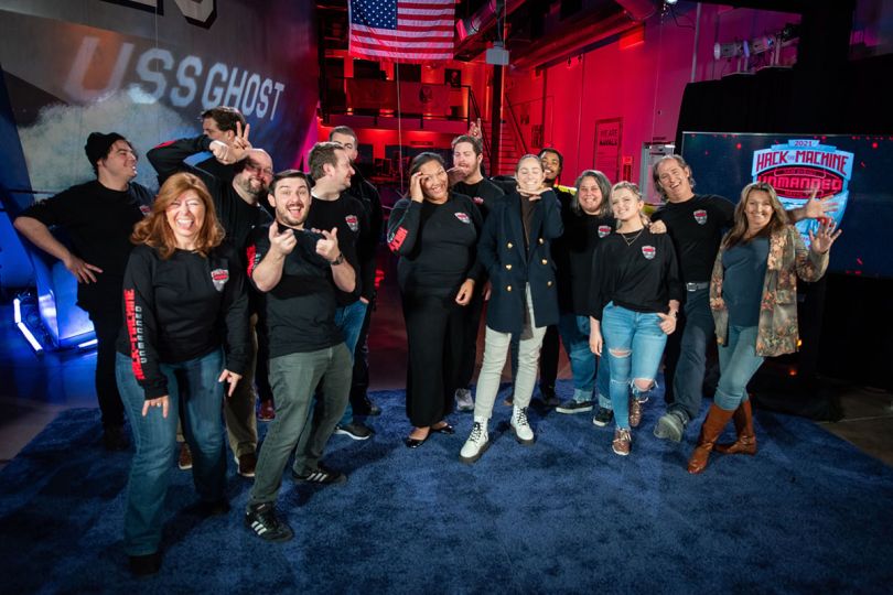 Fathom5 team photo at HacktheMachine event