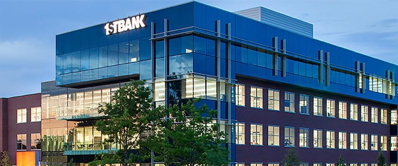 Outside of FirstBank office building