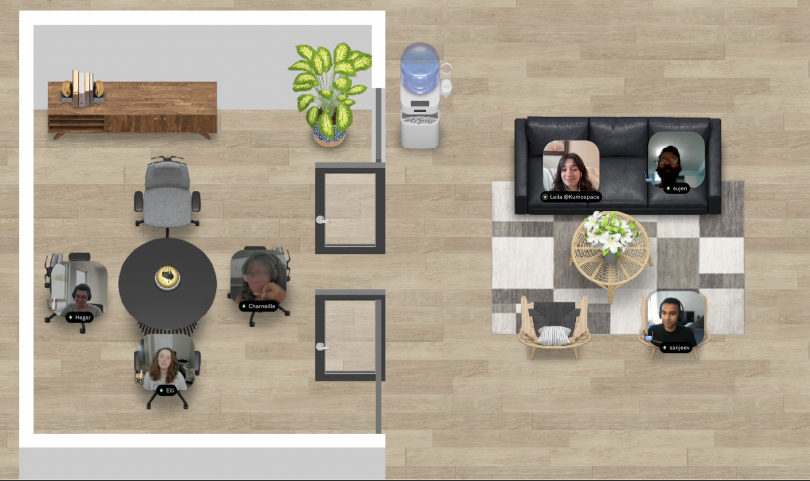 A screenshot of Kumospace's virtual collaborationproduct.