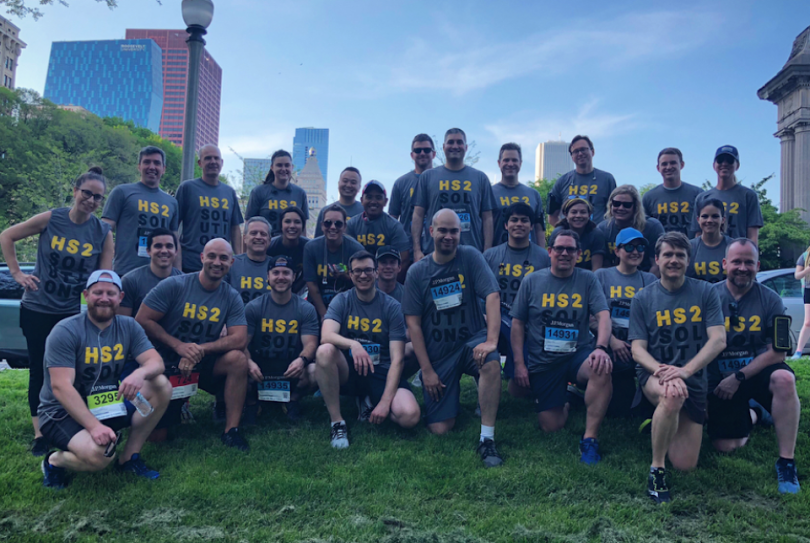 HS2 team on a run