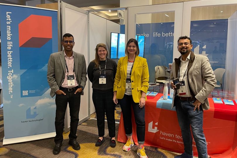 Haven Technology team members at a trade show