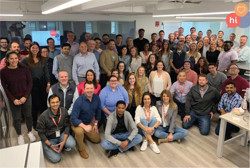Hi Marley group photo in the office