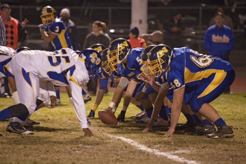 A high school football game