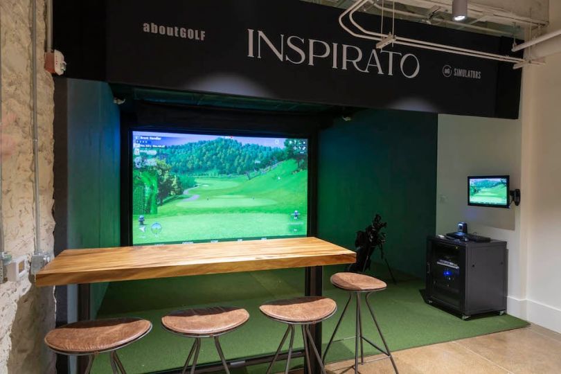 Inspirato's golf simulator