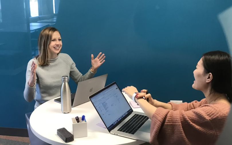 jobcase team members working