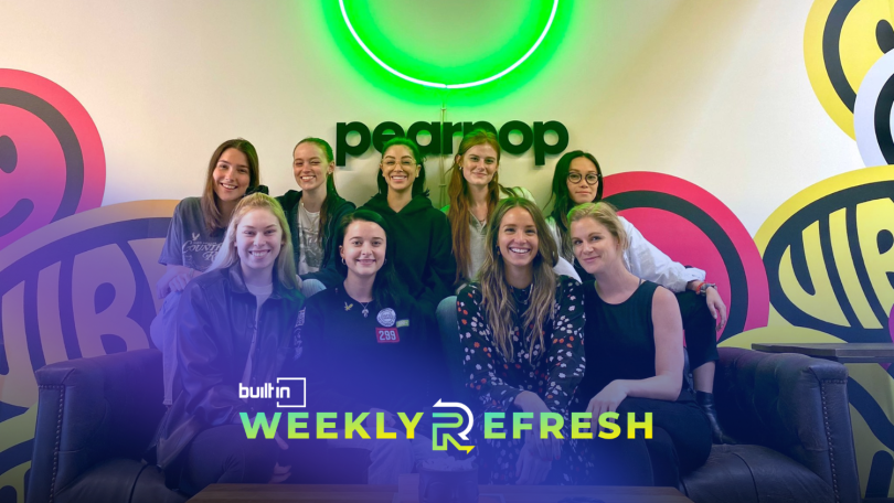 The Pearpop team poses together for a group photo.