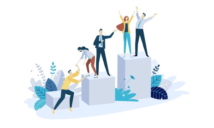 A stock illustration of leadership