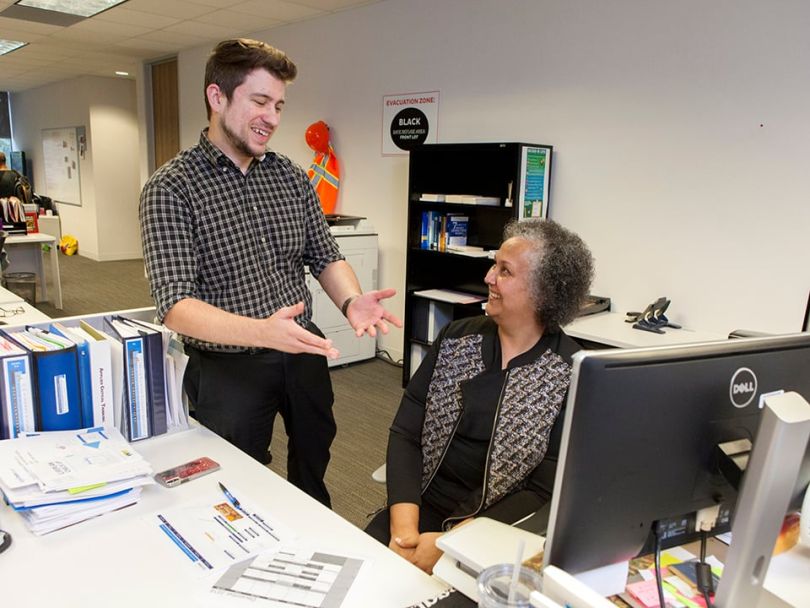 Michelle at work