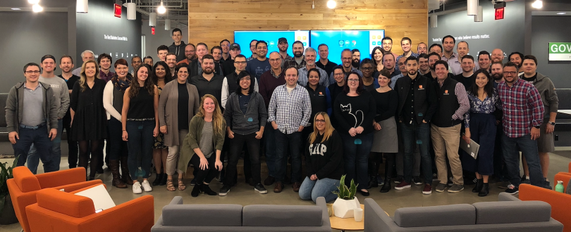 Localytics Boston team photo tech company