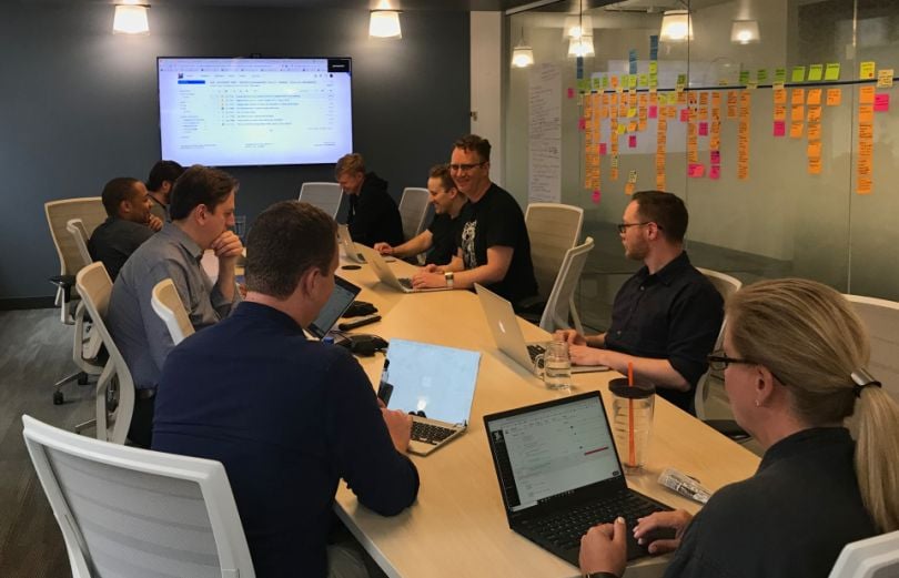 Lumere's team working in conference room