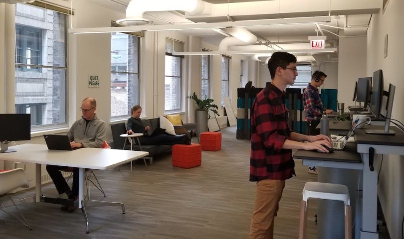 Lumere staff working in their quiet room
