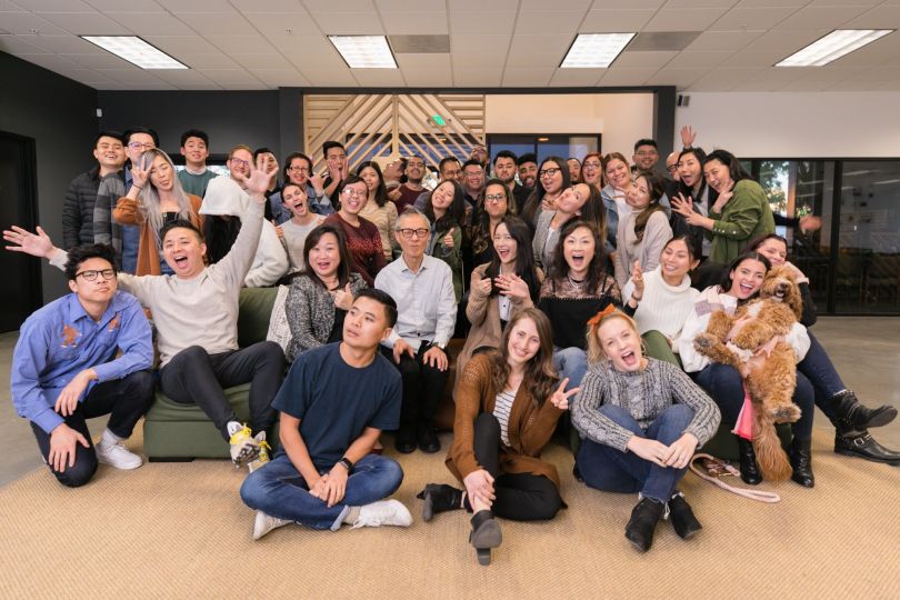 A group of Million Dollar Baby employees during a team outing.