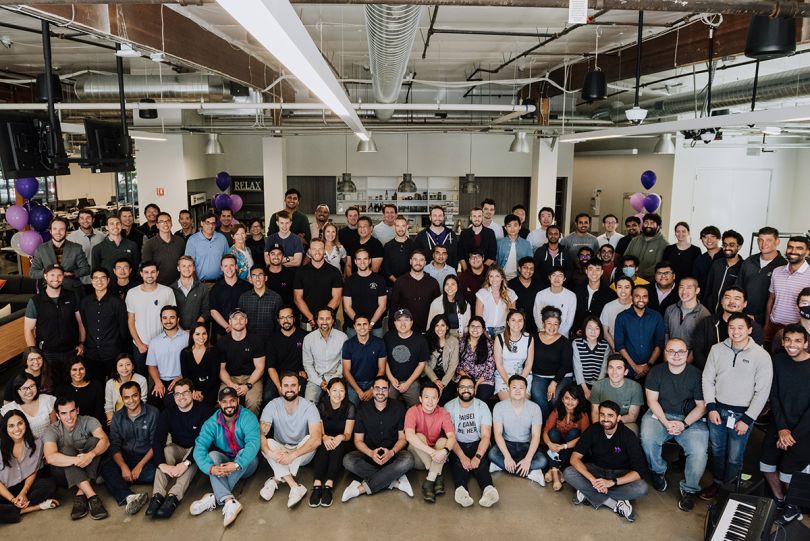 Moveworks group photo in the office