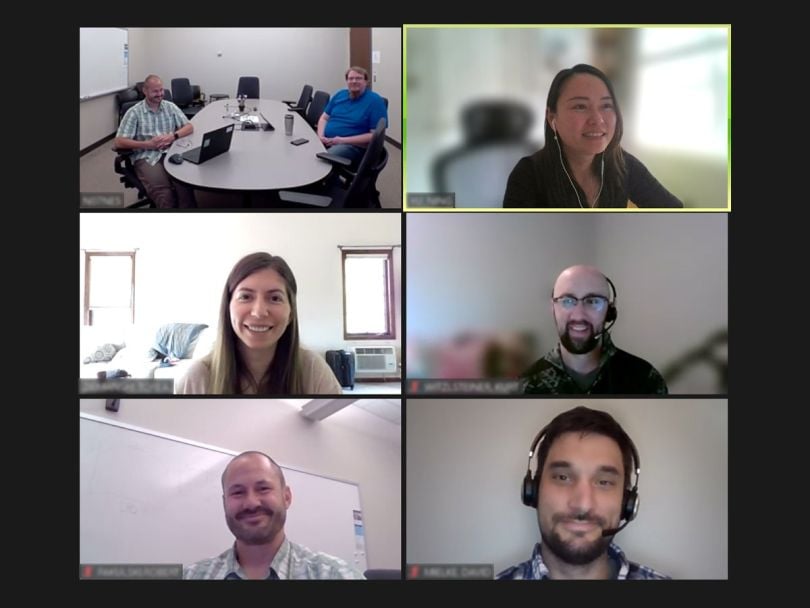 Northwestern Mutual colleagues on a team video call