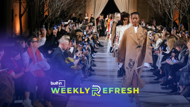 Models on the runway at NYC Fashion Week.