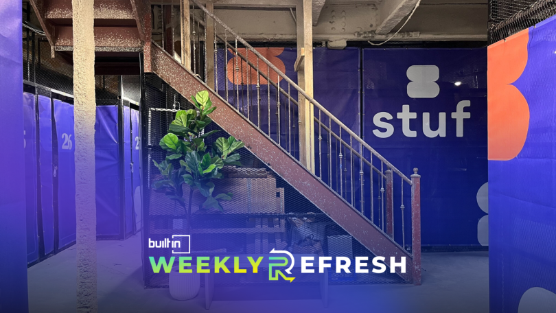 A photo of stairway in a Stuf self-storage space