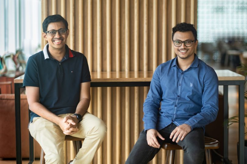 Nanonets founders Sarthak Jain and Prathamesh Juvatkar are pictured.