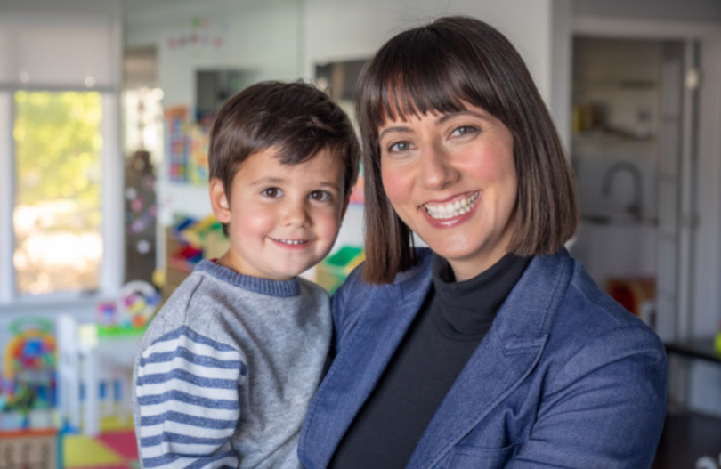 Bridget Garsh, co-founder and COO of NeighborSchools and her son. Photo: NeighborSchools&nbsp;