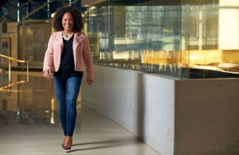 Northwestern Mutual team member walking in the office