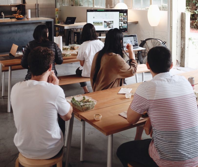 Notion team members in the office