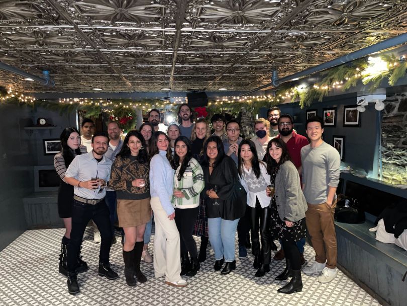 A group of Obsess employees at a company event.