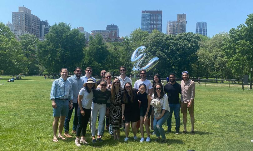 Ontra team members in Grant Park 