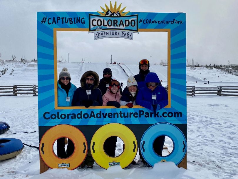 A group of OrthoFi employees during a ski trip.