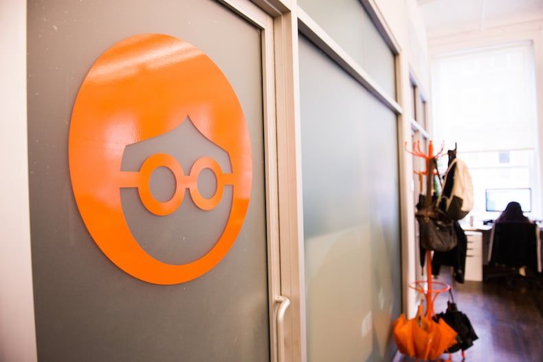 Outbrain's colorful wall