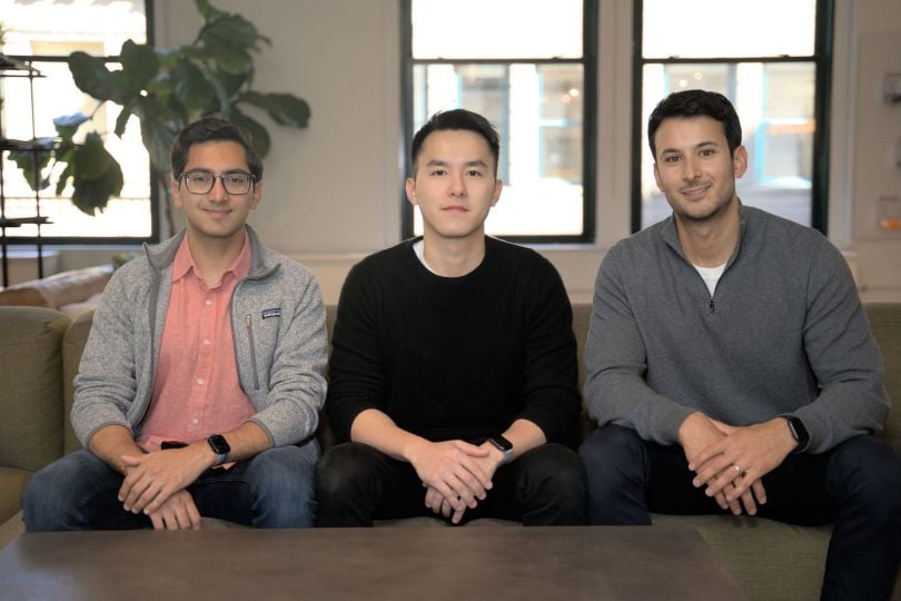 Oyster co-founders sitting on a couch.