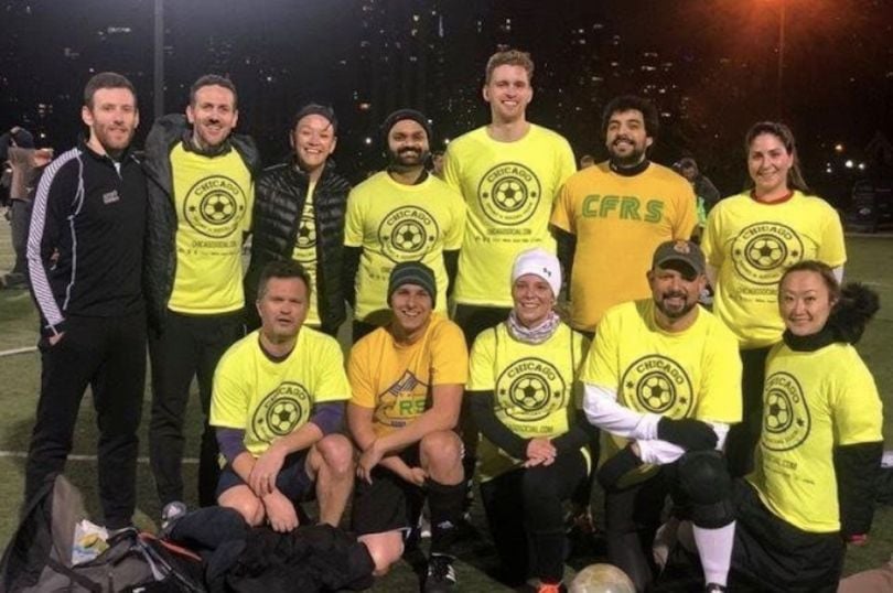 Pangea team at soccer game