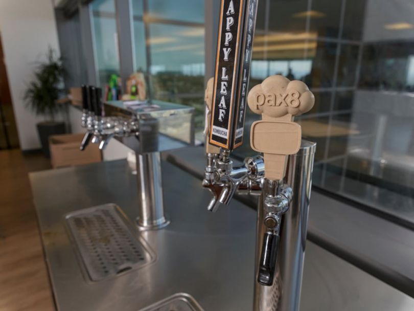 Beer tabs at Pax8 office