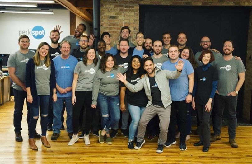 PerkSpot team taking group photo