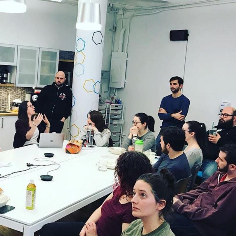 Vericred employees at a meeting
