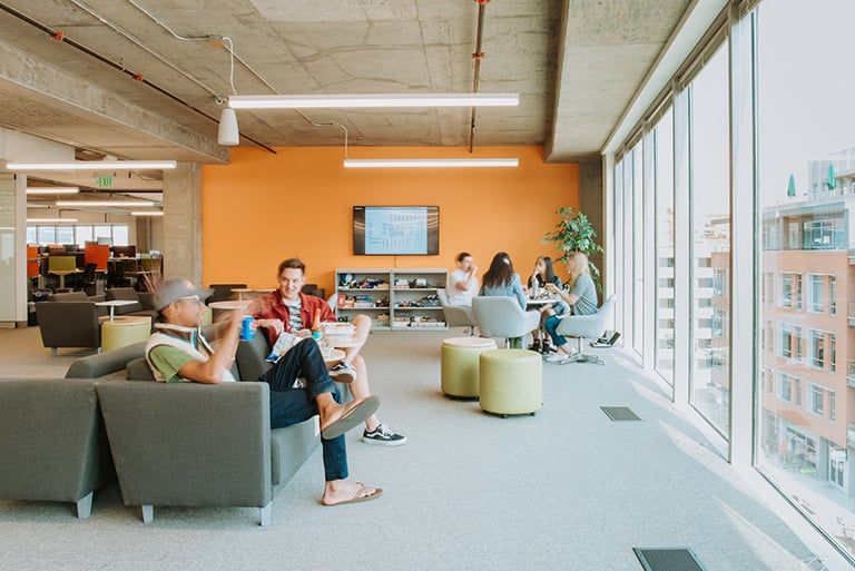 Pie team members in the office