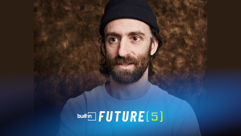 Pressto founder and CEO Daniel Stedman is pictured against a brown background.