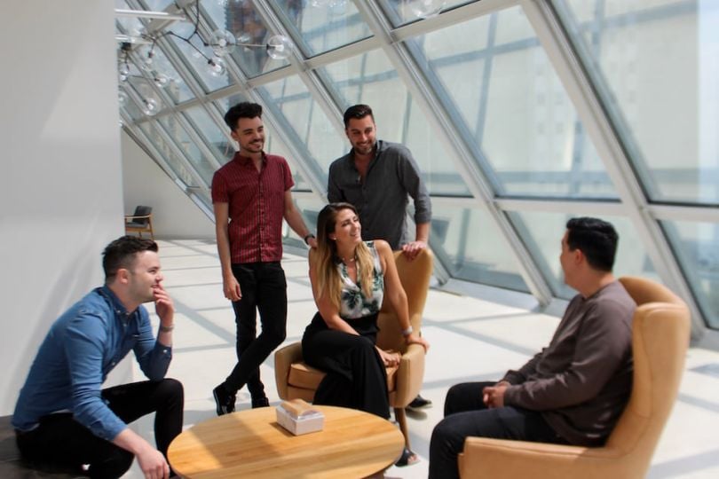 Punchkick Interactive team members chatting