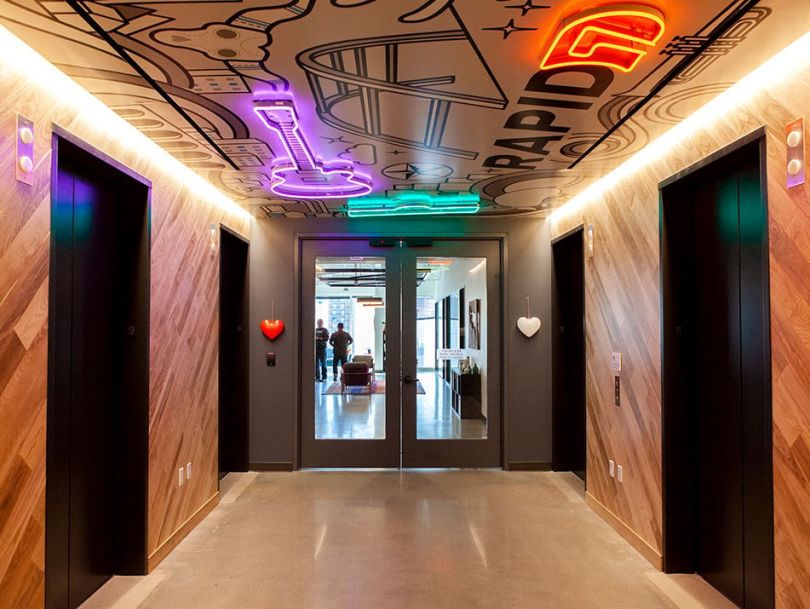 Hallway at Rapid7 office enterance
