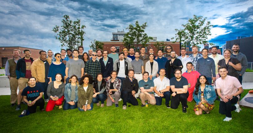 ReviewTrackers team in outdoor group photo