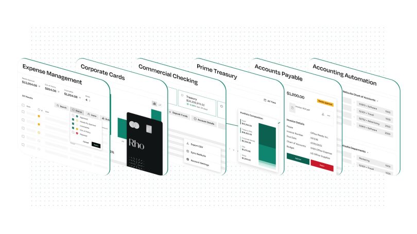 An illustration of Rho’s product suite. 