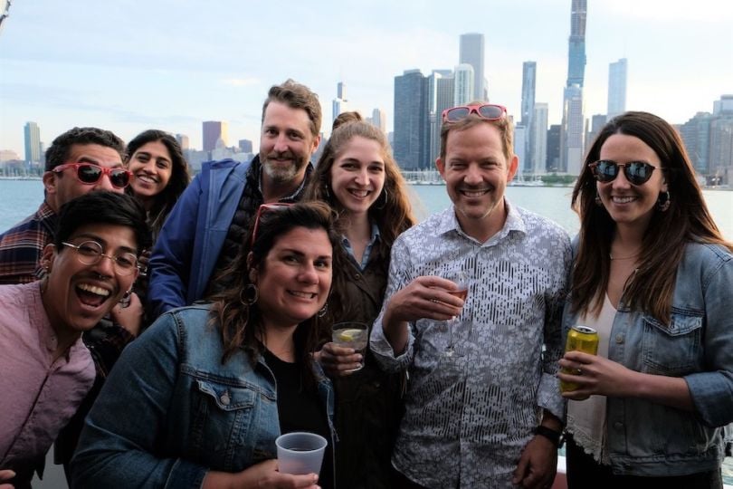 Rightpoint team in outing on the lake