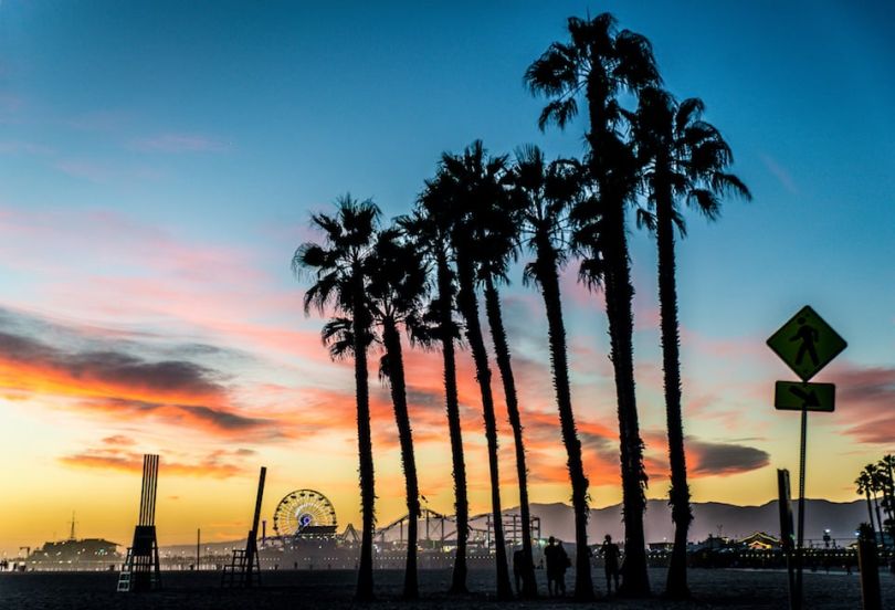 santa monica stock photo