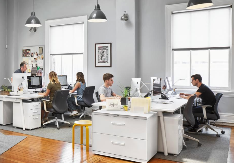 Storage in an open office 
