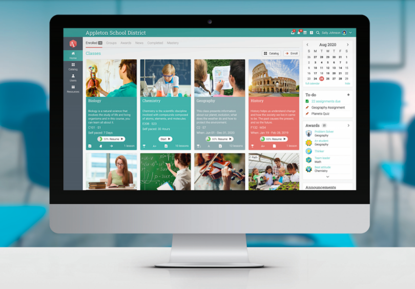 The Cypher Learning platform on screen