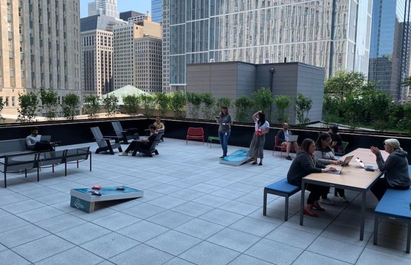 ShopRunner's rooftop area