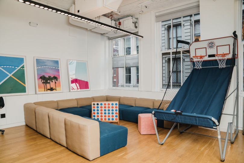 Simon Data's office has a basketball hoop.