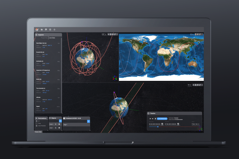 Screenshot of Slingshot Aerospace's platform