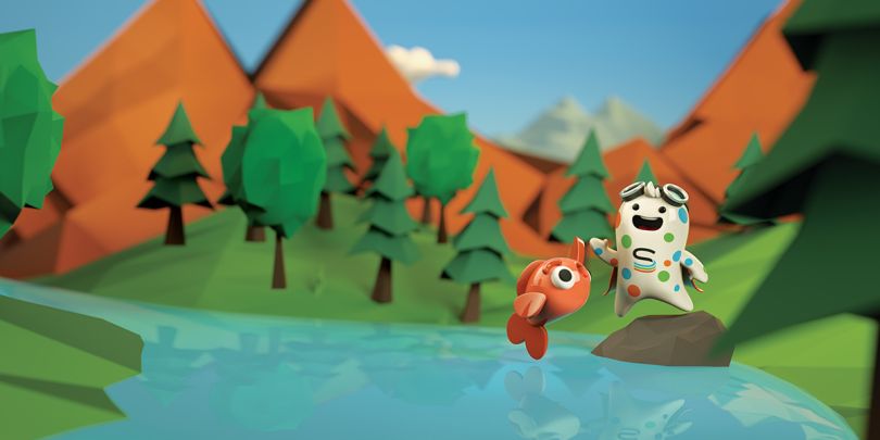 Smarter Sorting mascots Sorty and Fish