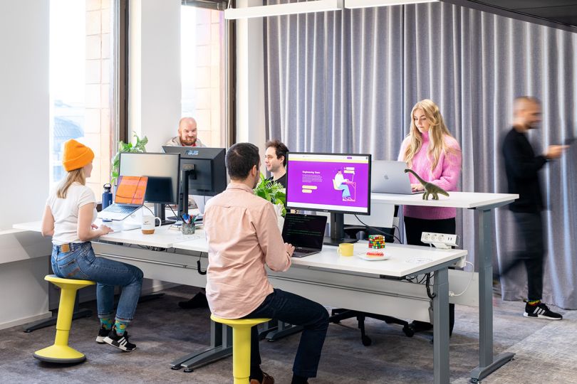 Smartly.io office with team members working at their workstation